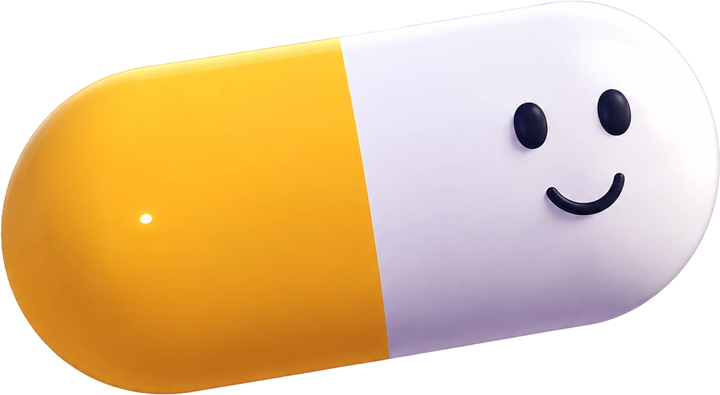 Remedora pill mascot